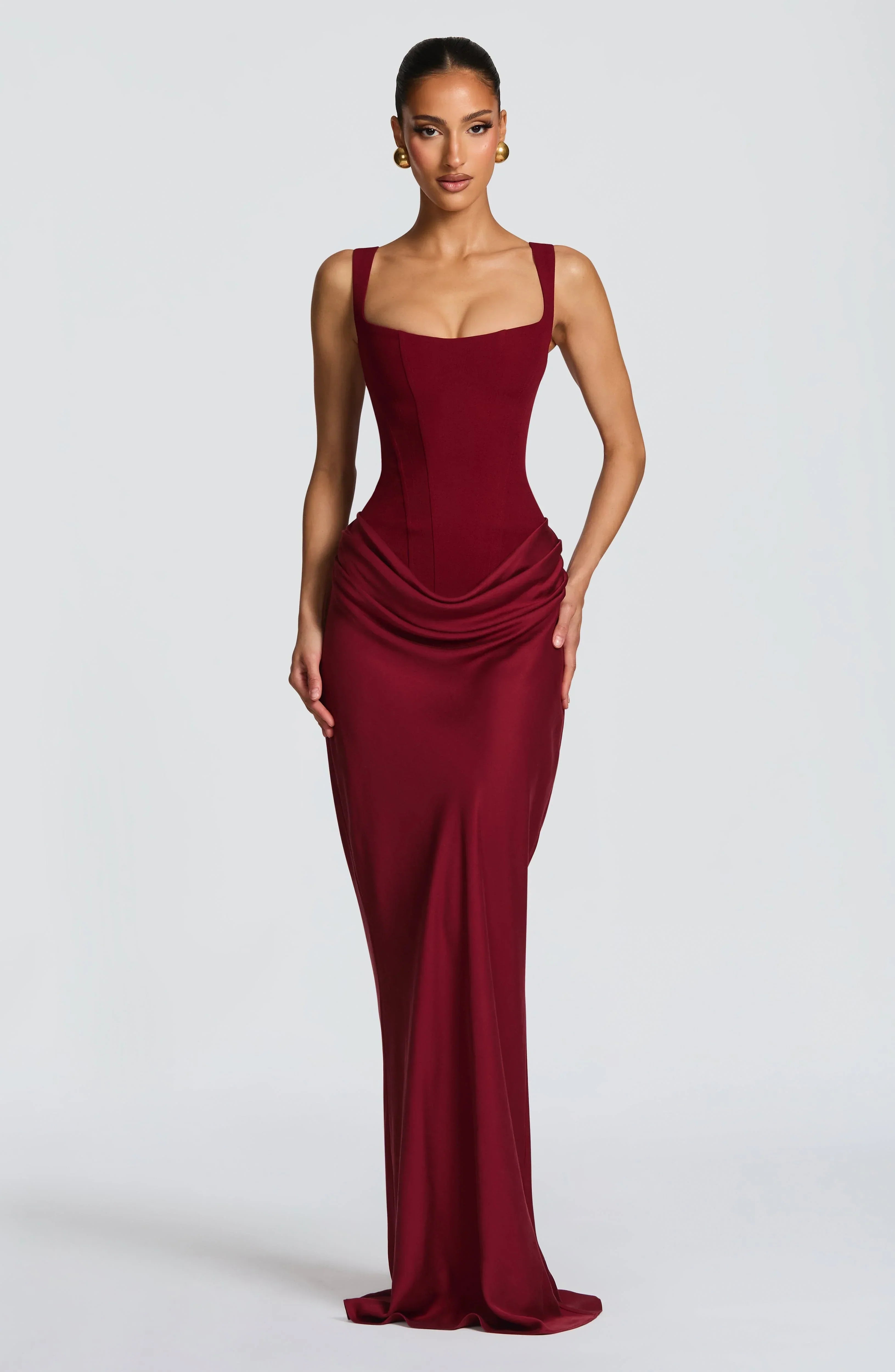 Women's Long Bodycon Dress with Open Back Detail 10