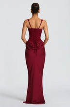 Women's Long Bodycon Dress with Open Back Detail 11