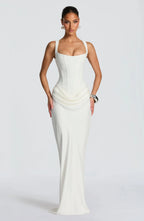 Women's Long Bodycon Dress with Open Back Detail 8