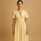 Women's Long Sleeve Button-Down Maxi Dress 3