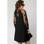 Women's Long Sleeve Lace Dress with Split Cuff Detail 3