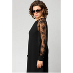 Women's Long Sleeve Lace Dress with Split Cuff Detail 6
