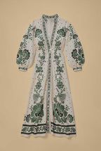 Women's Long Sleeve Maxi Dress with Print 13