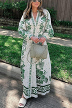 Women's Long Sleeve Maxi Dress with Print 15