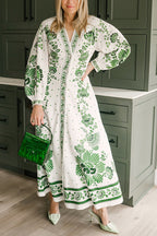 Women's Long Sleeve Maxi Dress with Print 4