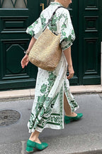 Women's Long Sleeve Maxi Dress with Print 6