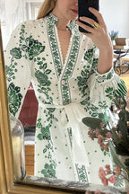 Women's Long Sleeve Maxi Dress with Print 8