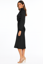 Women's Long-Sleeve Satin Maxi Dress with Loose Fit 3
