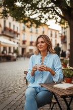 Women's Long Sleeve V-Neck Blouse with Ruffle Details 4