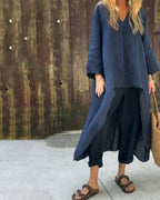 Women's Long Sleeve Wide Leg Two-Piece Set 4