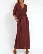 Women's Long Sleeveless Maxi Dress with Flowing Skirt 6