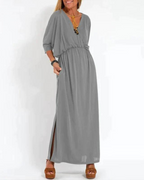Women's Long Sleeveless Maxi Dress with Flowing Skirt 7