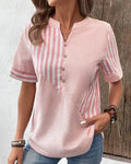 Women's Loose Fit Long Sleeve Printed Blouse with Tunic Length 1