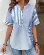 Women's Loose Fit Long Sleeve Printed Blouse with Tunic Length 11