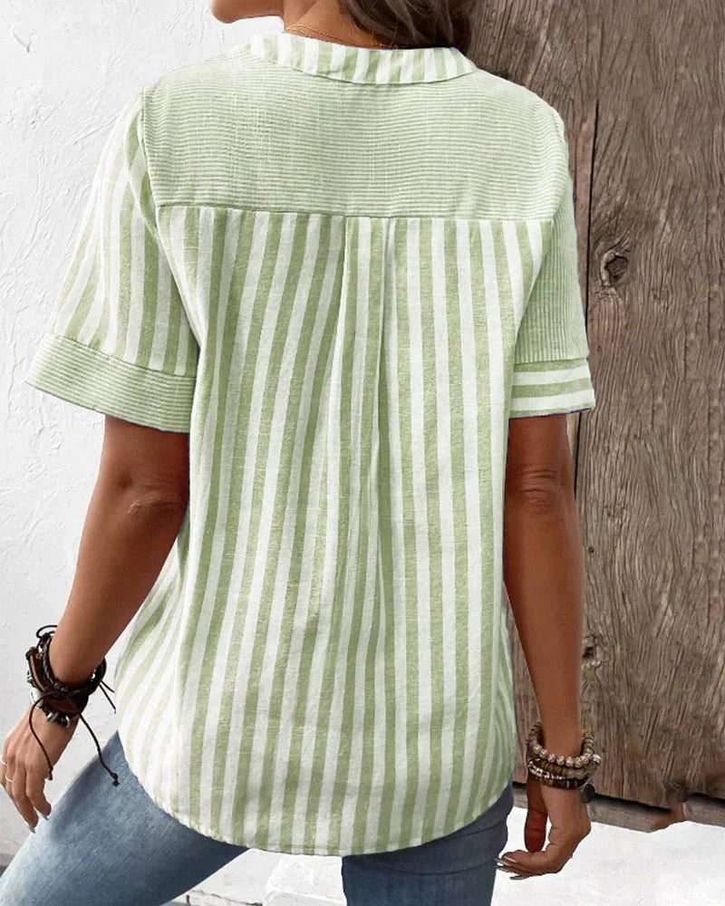 Women's Loose Fit Long Sleeve Printed Blouse with Tunic Length 2