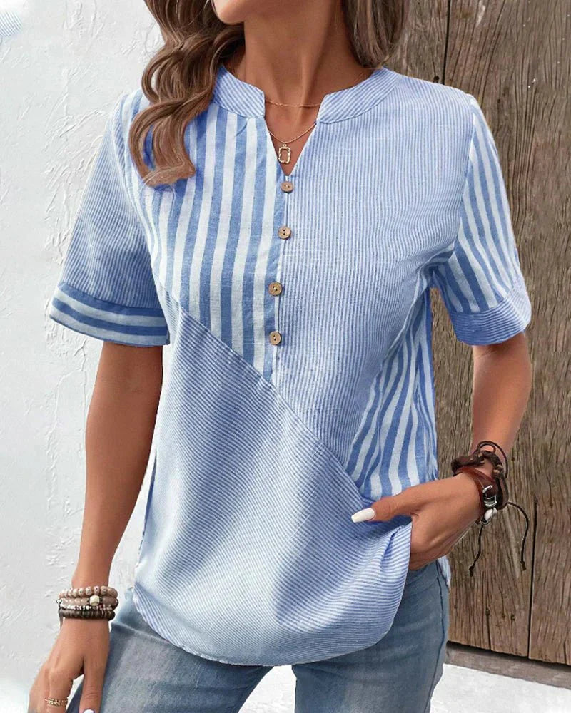 Women's Loose Fit Long Sleeve Printed Blouse with Tunic Length 9