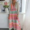 Women's Loose Fit Short Sleeve Dress with Round Neckline 1