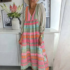 Women's Loose Fit Short Sleeve Dress with Round Neckline 1
