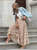 Women's Maxi Tulle Skirt with Elastic Waistband 4