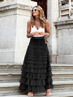 Women's Maxi Tulle Skirt with Elastic Waistband 5