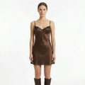 Women's Mini Slip Dress with Lace Detail and Adjustable Straps 1