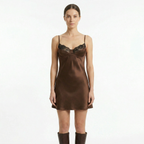 Women's Mini Slip Dress with Lace Detail and Adjustable Straps 1