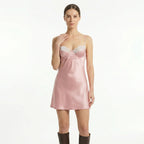 Women's Mini Slip Dress with Lace Detail and Adjustable Straps 5