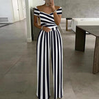 Women's Off-Shoulder Wide-Leg Jumpsuit with Wrap Bust Detail 3