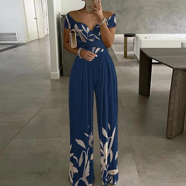Women's Off-Shoulder Wide-Leg Jumpsuit with Wrap Bust Detail 5