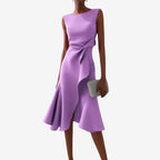 Women's One-Shoulder Midi Dress with Asymmetric Hemline 5
