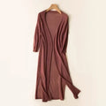 Women's Open Front Long Cardigan with Relaxed Fit 1