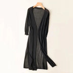 Women's Open Front Long Cardigan with Relaxed Fit 3
