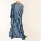 Women's Open Front Long Cardigan with Relaxed Fit 6