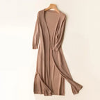 Women's Open Front Long Cardigan with Relaxed Fit 7