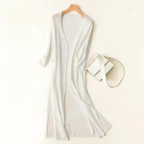 Women's Open Front Long Cardigan with Relaxed Fit 8