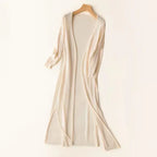 Women's Open Front Long Cardigan with Relaxed Fit 9