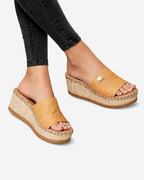 Women's Open Toe Platform Wedge Sandals with Espadrille Sole 2