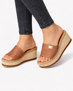 Women's Open Toe Platform Wedge Sandals with Espadrille Sole 7