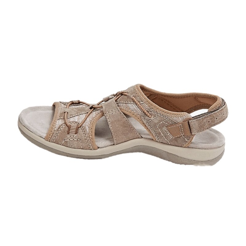 Women's Open Toe Sandals with Adjustable Straps and Bungee Closure 10
