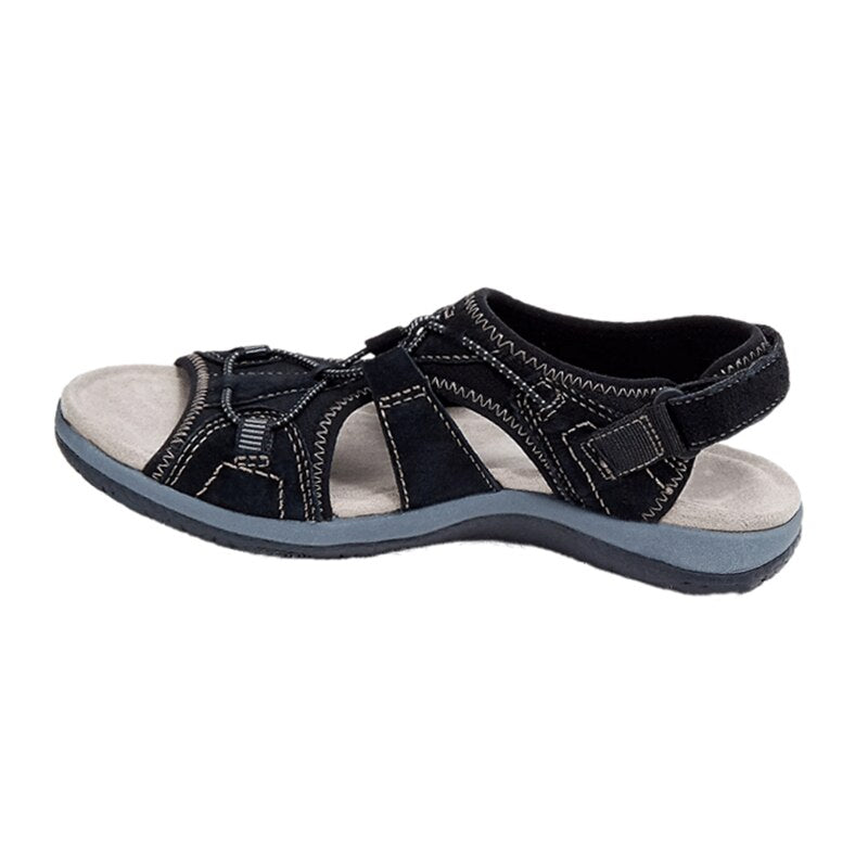 Women's Open Toe Sandals with Adjustable Straps and Bungee Closure 11