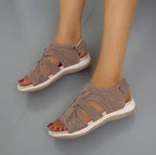 Women's Open Toe Sandals with Adjustable Straps and Bungee Closure 19