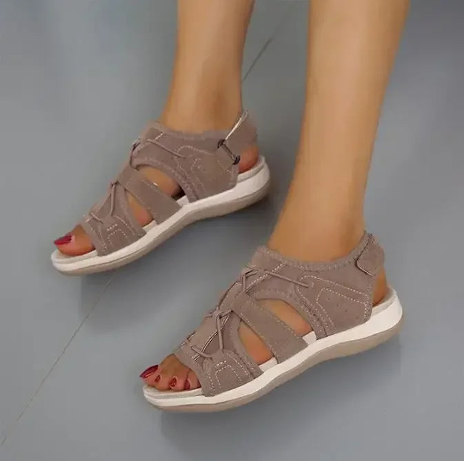 Women's Open Toe Sandals with Adjustable Straps and Bungee Closure 19