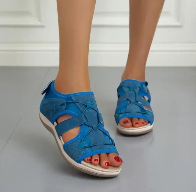 Women's Open Toe Sandals with Adjustable Straps and Bungee Closure 22