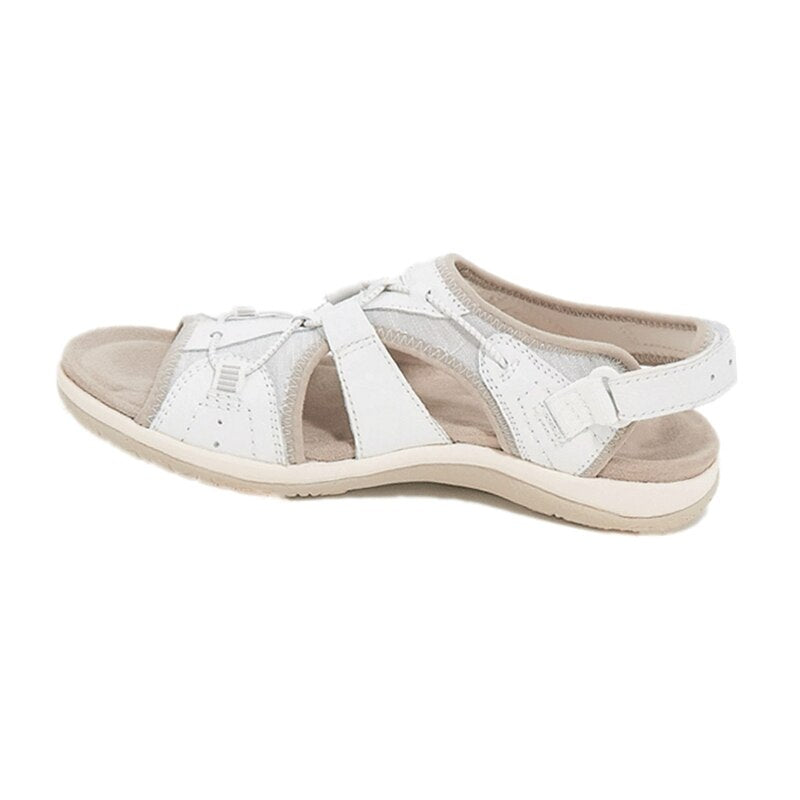 Women's Open Toe Sandals with Adjustable Straps and Bungee Closure 4