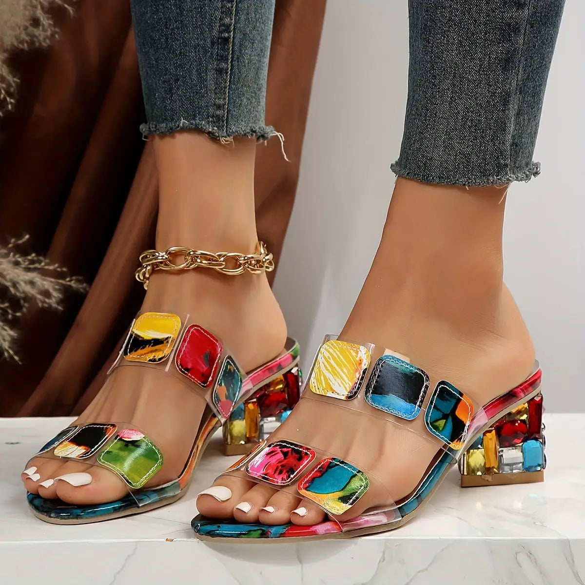Women's Open Toe Sandals with Cushioned Sole and Adjustable Straps 2