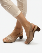 Women's Open Toe Slingback Sandals with Kitten Heel 1