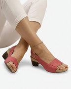 Women's Open Toe Slingback Sandals with Kitten Heel 12