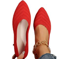 Women's Pointed Toe Knit Ballet Flats with Lightweight Sole 4