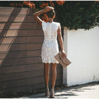 Women's Printed Midi Dress with Short Sleeves 3