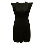 Women's Printed Midi Dress with Short Sleeves 7